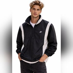 Nike Men's Black and Gray Windbreaker